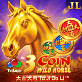 3 Coin Wild Horse Logo